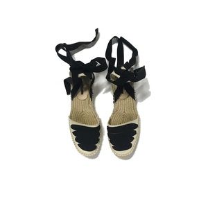 ZARA Lace Up Ballerina Sandals Espadrilles
